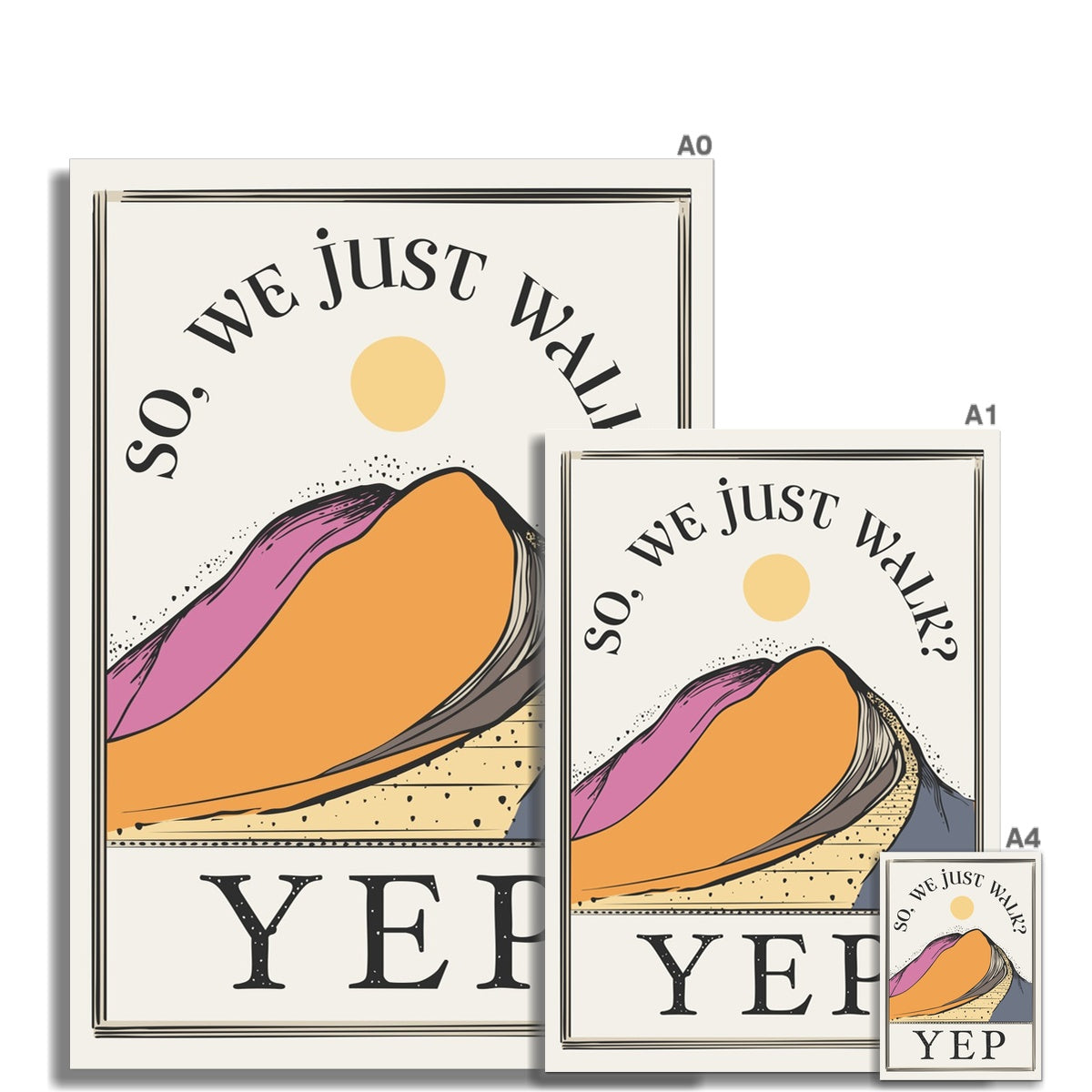 Bear and Bristle So we Just Walk? Art Print