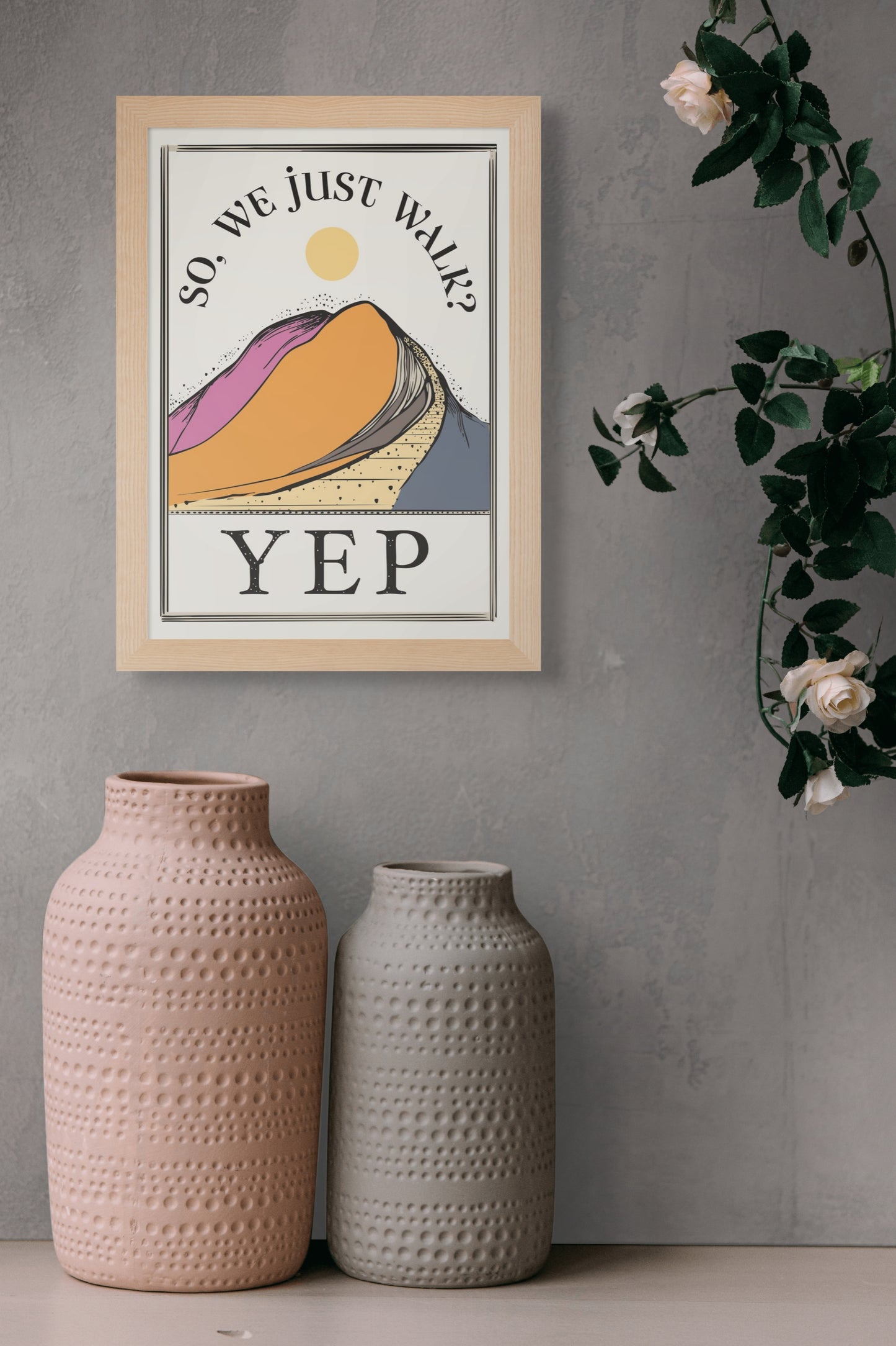 Bear and Bristle So we Just Walk? Art Print