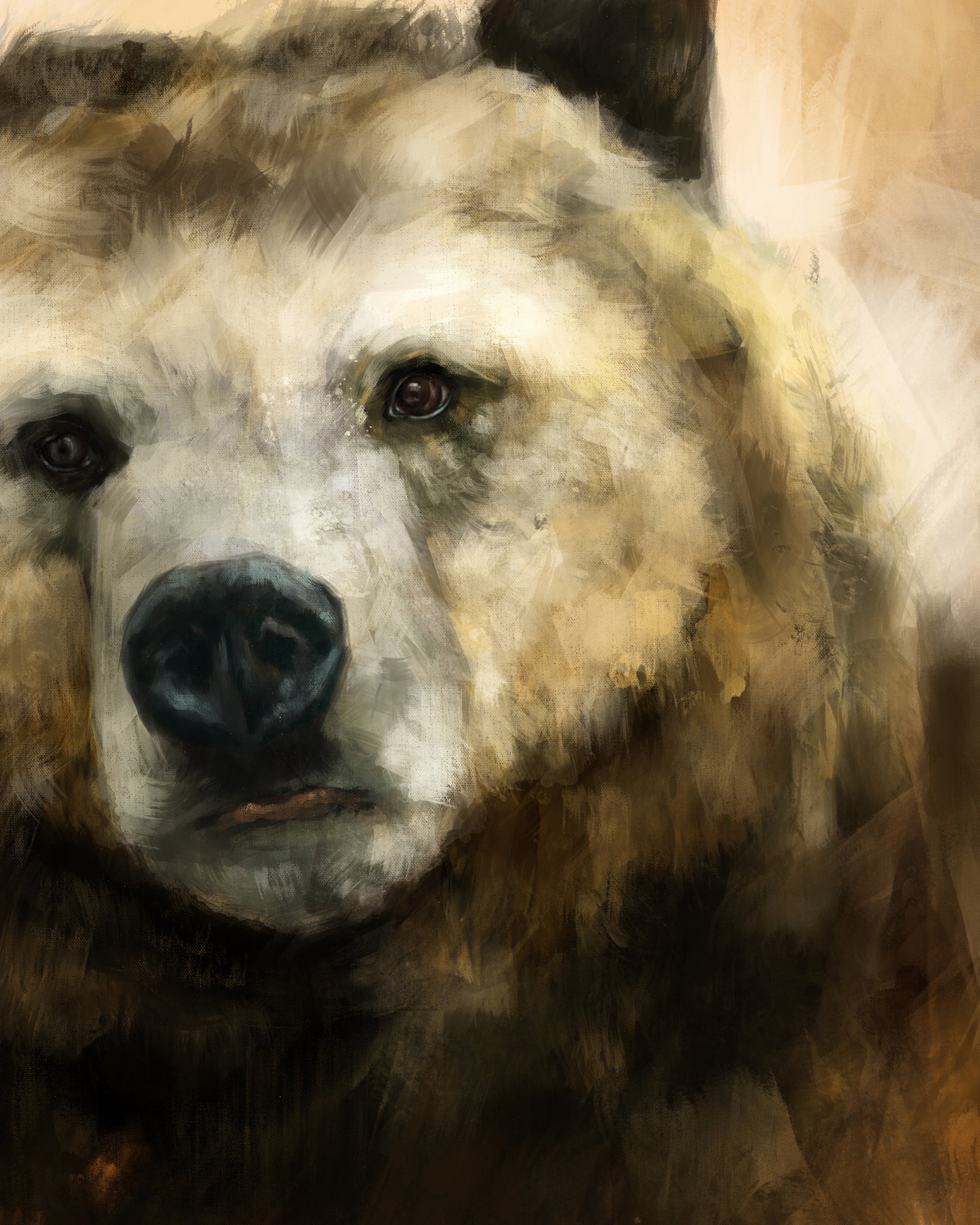 Bear Art Print from Bear & Bristle. Wall art, art print, wildlife art, bear art.