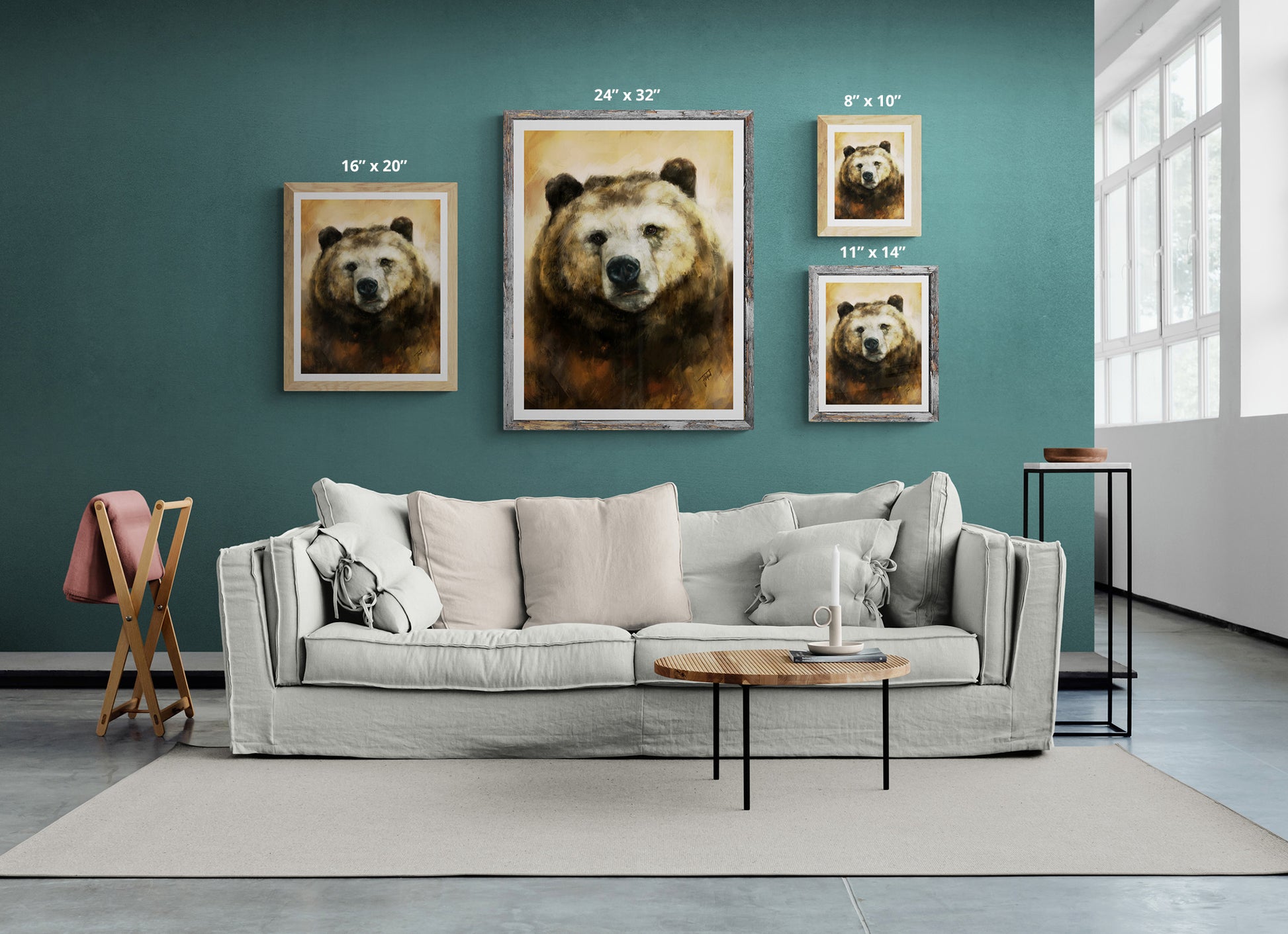 Bear Art Print from Bear & Bristle. Wall art, art print, wildlife art, bear art.