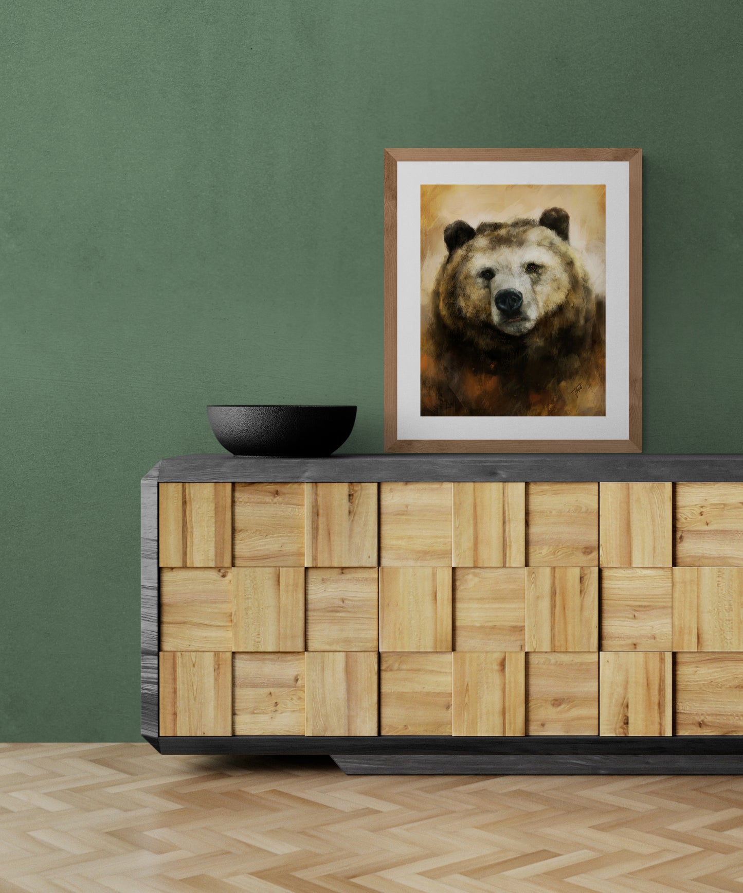 Bear Art Print from Bear & Bristle. Wall art, art print, wildlife art, bear art.