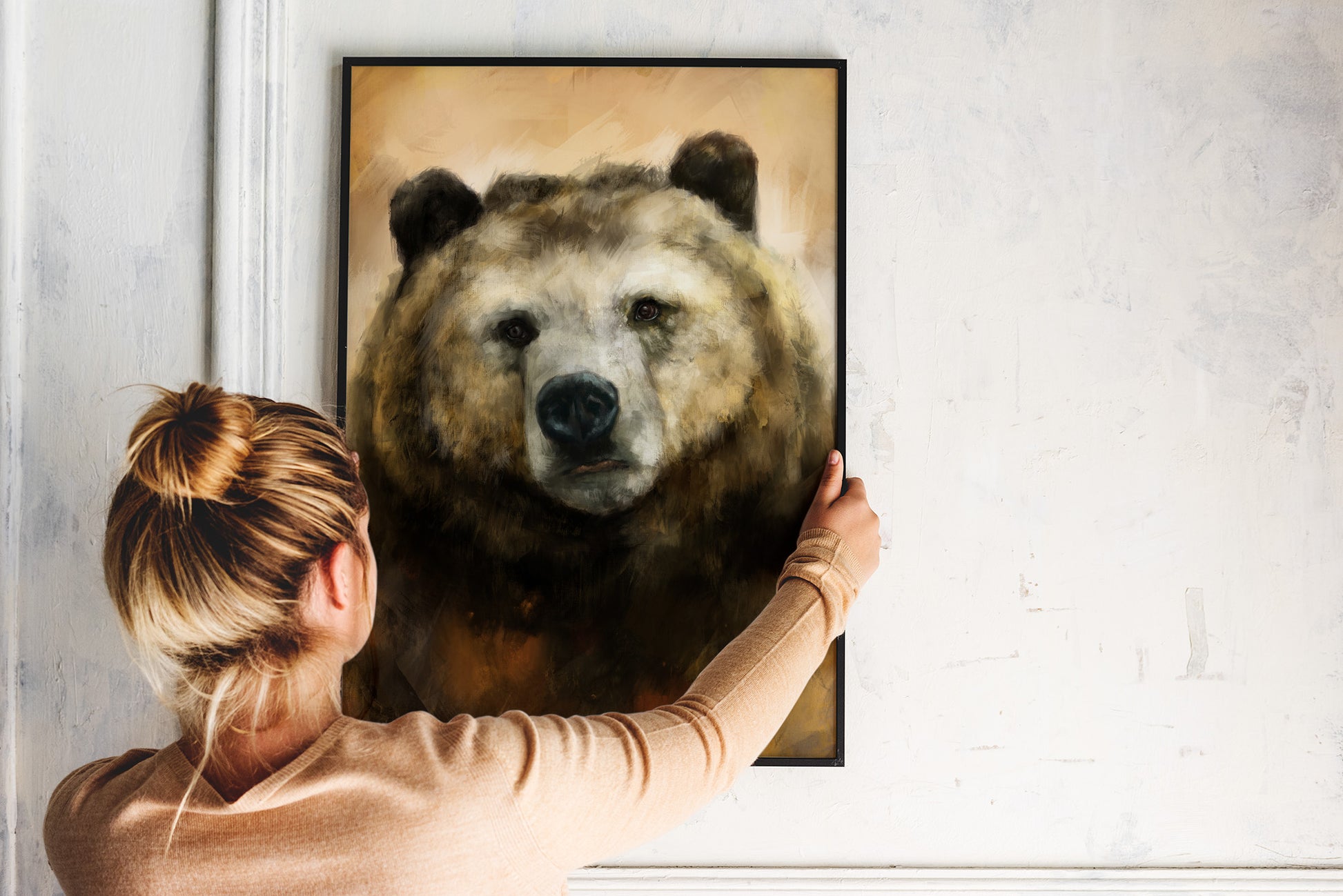 Bear Art Print from Bear & Bristle. Wall art, art print, wildlife art, bear art.