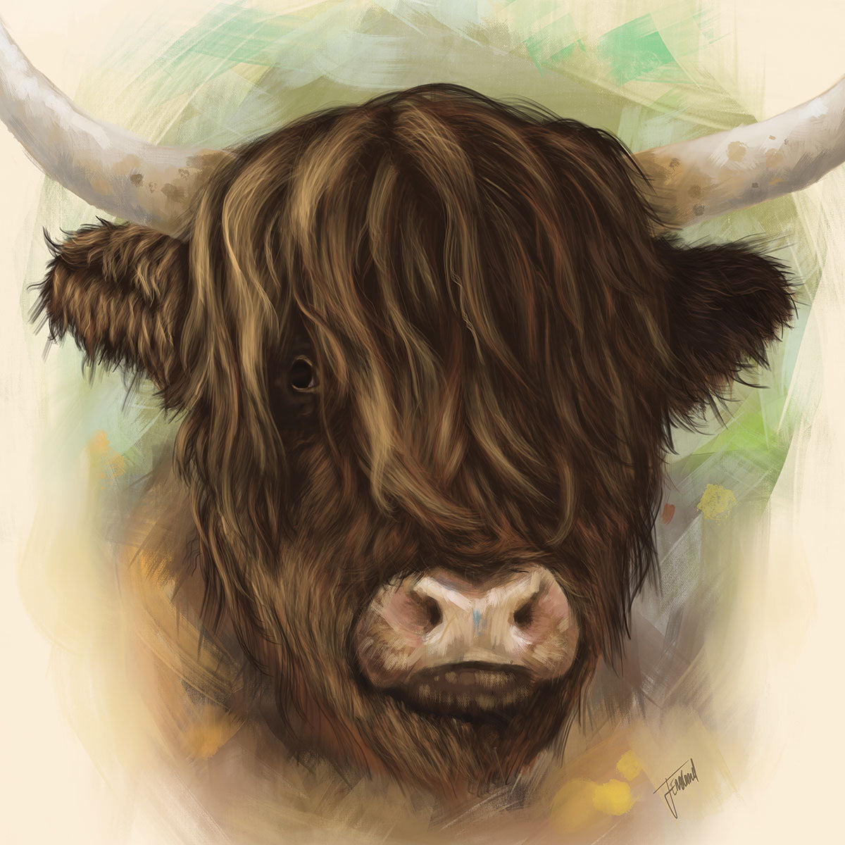 Highland Cow Fine Art Print
