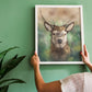Stag Art Print from Bear & Bristle. Wall art, art print, wildlife art, stag art.